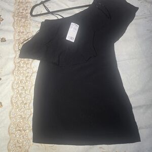 Mango | Dresses | Mango Brown Asymmetrical Ruched One Shoulder Dress |  Poshmark